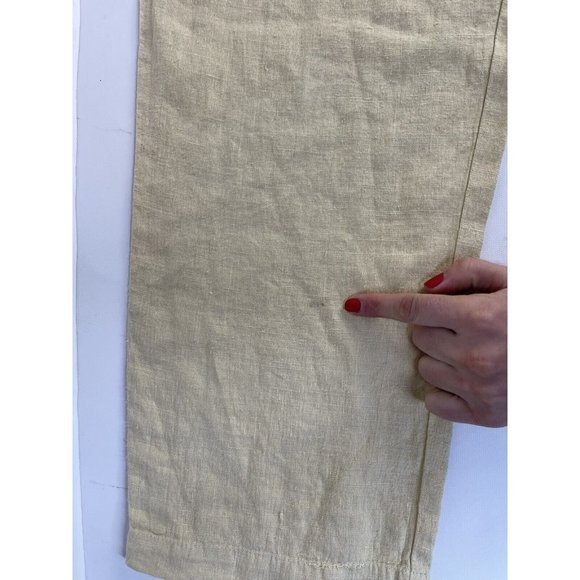 VTG 80s Linen Pleated Pull On Trouser Pants Plus Size 14 - Picture 2 of 9